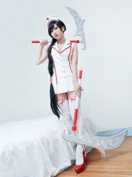 LOL League Of Legends Akali Nurse Halloween Cosplay Costume -Halloween Shop 1b017871 a889 4bb4 90f8 c7b267161ff6