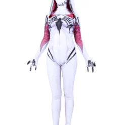 Marvel Comics Gwen Stacy Cosplay Verom White Film Jumpsuit Leotard Marvel Comics Cosplay Costume