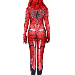 Marvel Comics Venom Film Cosplay Spider Man Red Hooded Jumpsuit Marvel Comics Cosplay Costume -Halloween Shop 201909041408168996488