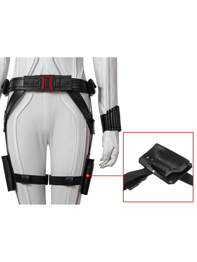 Marvel Comics Black Widow Cosplay Natasha Romanoff White PU Cosplay Costume 7 Marvel Comics Black Widow Cosplay Natasha Romanoff White PU Cosplay Costume - Image 5