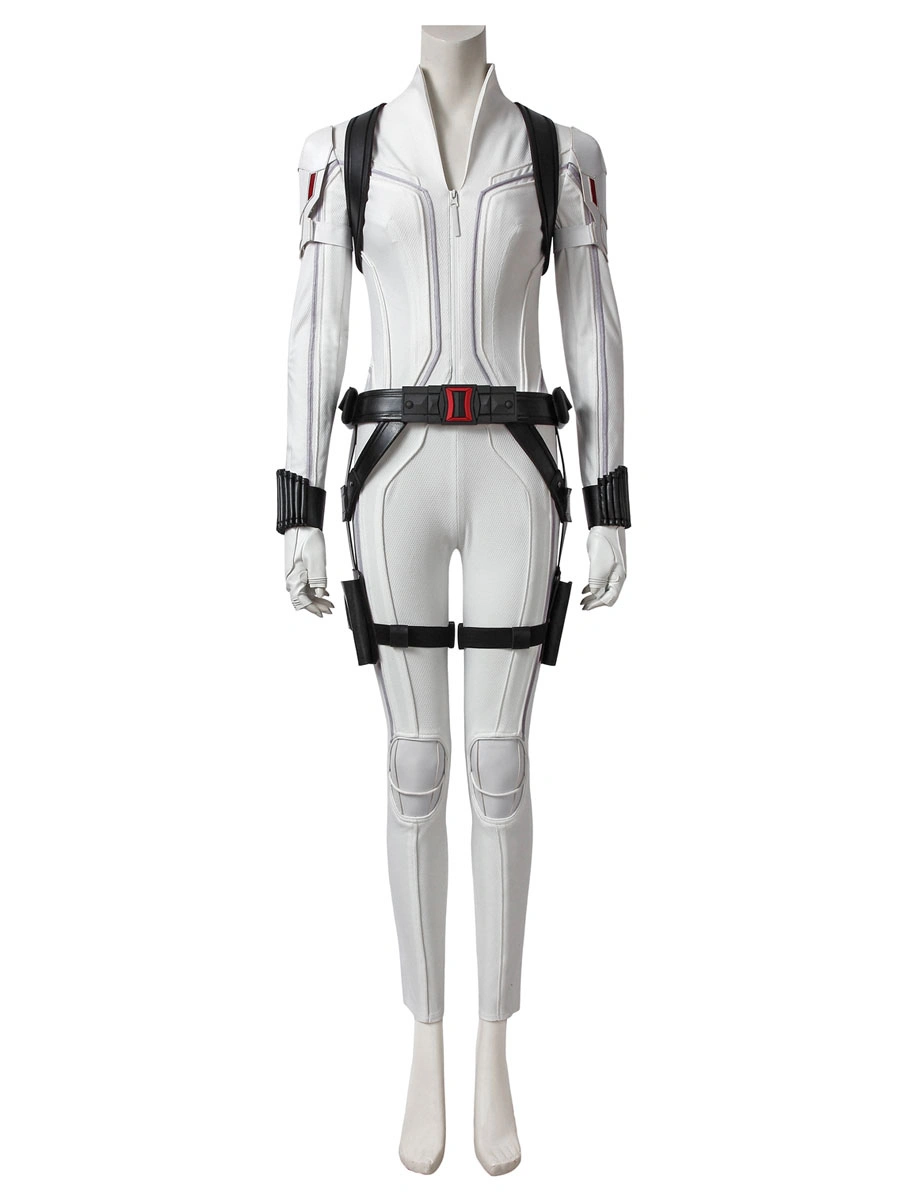 Marvel Comics Black Widow Cosplay Natasha Romanoff White PU Cosplay Costume 3 Marvel Comics Black Widow Cosplay Natasha Romanoff White PU Cosplay Costume