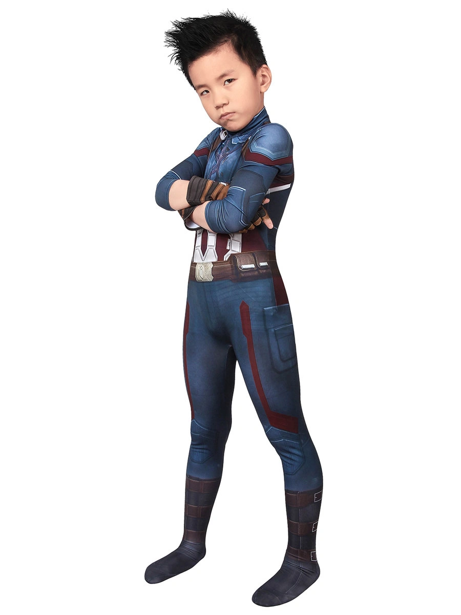Marvel Comics Marvel's The Avengers Captain America Cosplay Costume Catsuits With Gloves 6 Marvel Comics Marvel's The Avengers Captain America Cosplay Costume Catsuits With Gloves - Image 4