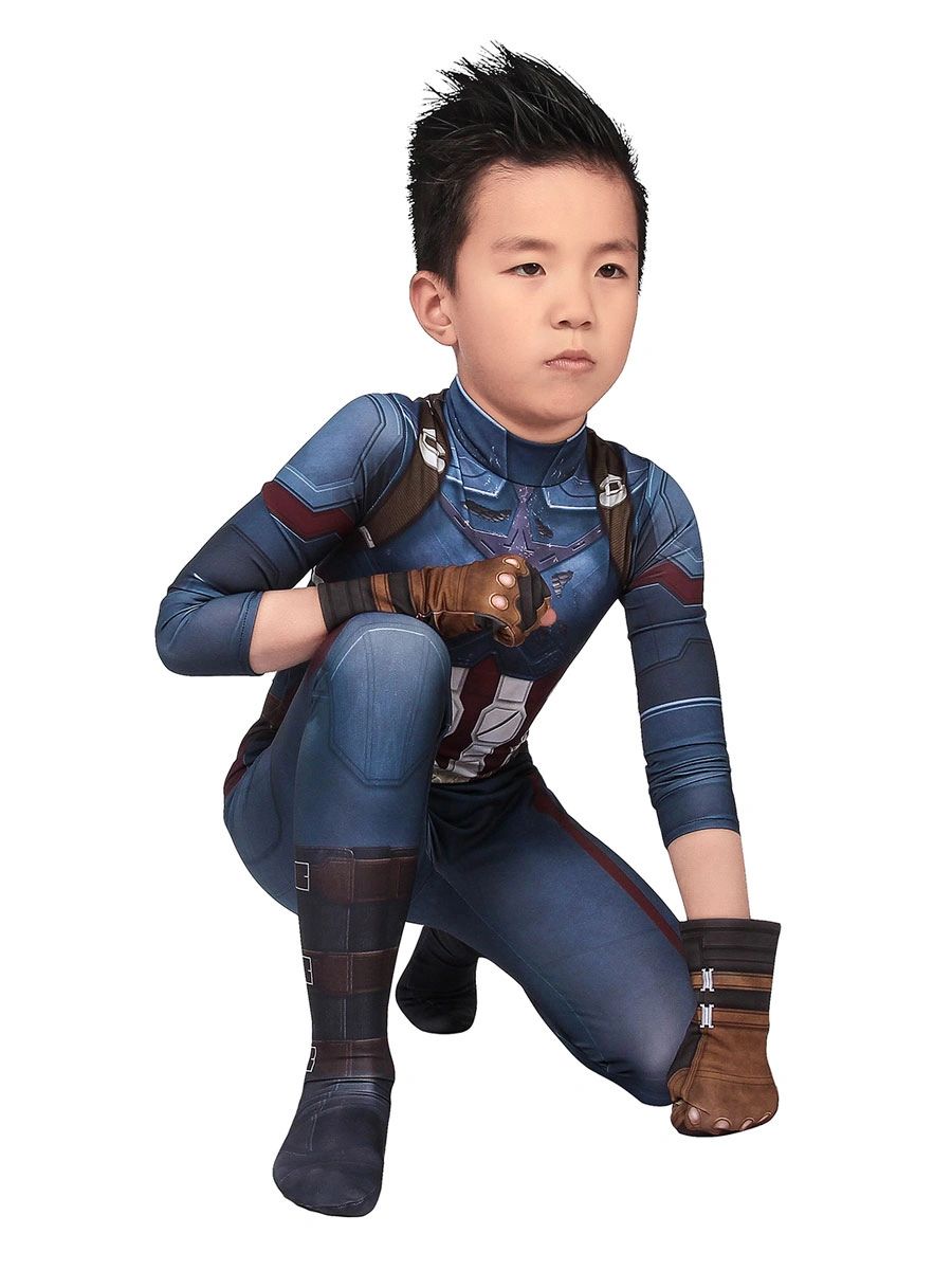 Marvel Comics Marvel's The Avengers Captain America Cosplay Costume Catsuits With Gloves 7 Marvel Comics Marvel's The Avengers Captain America Cosplay Costume Catsuits With Gloves - Image 5