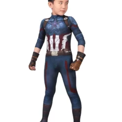 Marvel Comics Marvel's The Avengers Captain America Cosplay Costume Catsuits With Gloves 15 Marvel Comics Marvel's The Avengers Captain America Cosplay Costume Catsuits With Gloves -Halloween Shop 202005141106128876934