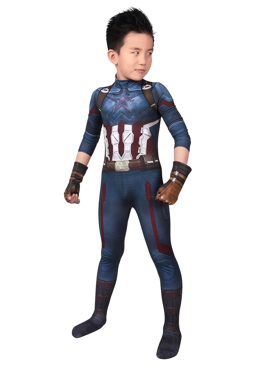 Marvel Comics Marvel's The Avengers Captain America Cosplay Costume Catsuits With Gloves 8 Marvel Comics Marvel's The Avengers Captain America Cosplay Costume Catsuits With Gloves - Image 6