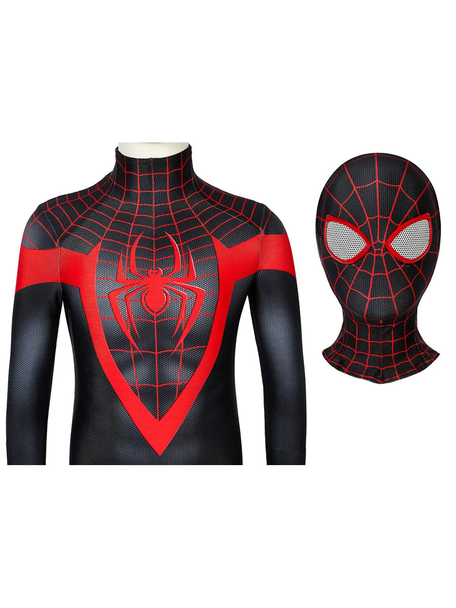 Marvel Comics Kids PS5 2023 Spider Man Miles Morales Zentai Jumpsuit Cosplay Costume 12 Marvel Comics Kids PS5 2023 Spider Man Miles Morales Zentai Jumpsuit Cosplay Costume - Image 10