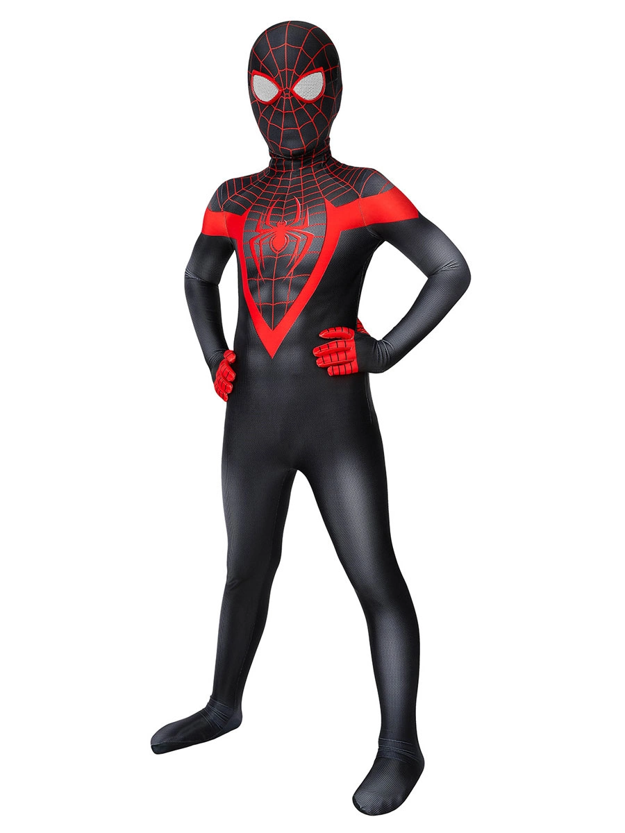 Marvel Comics Kids PS5 2023 Spider Man Miles Morales Zentai Jumpsuit Cosplay Costume 7 Marvel Comics Kids PS5 2023 Spider Man Miles Morales Zentai Jumpsuit Cosplay Costume - Image 5