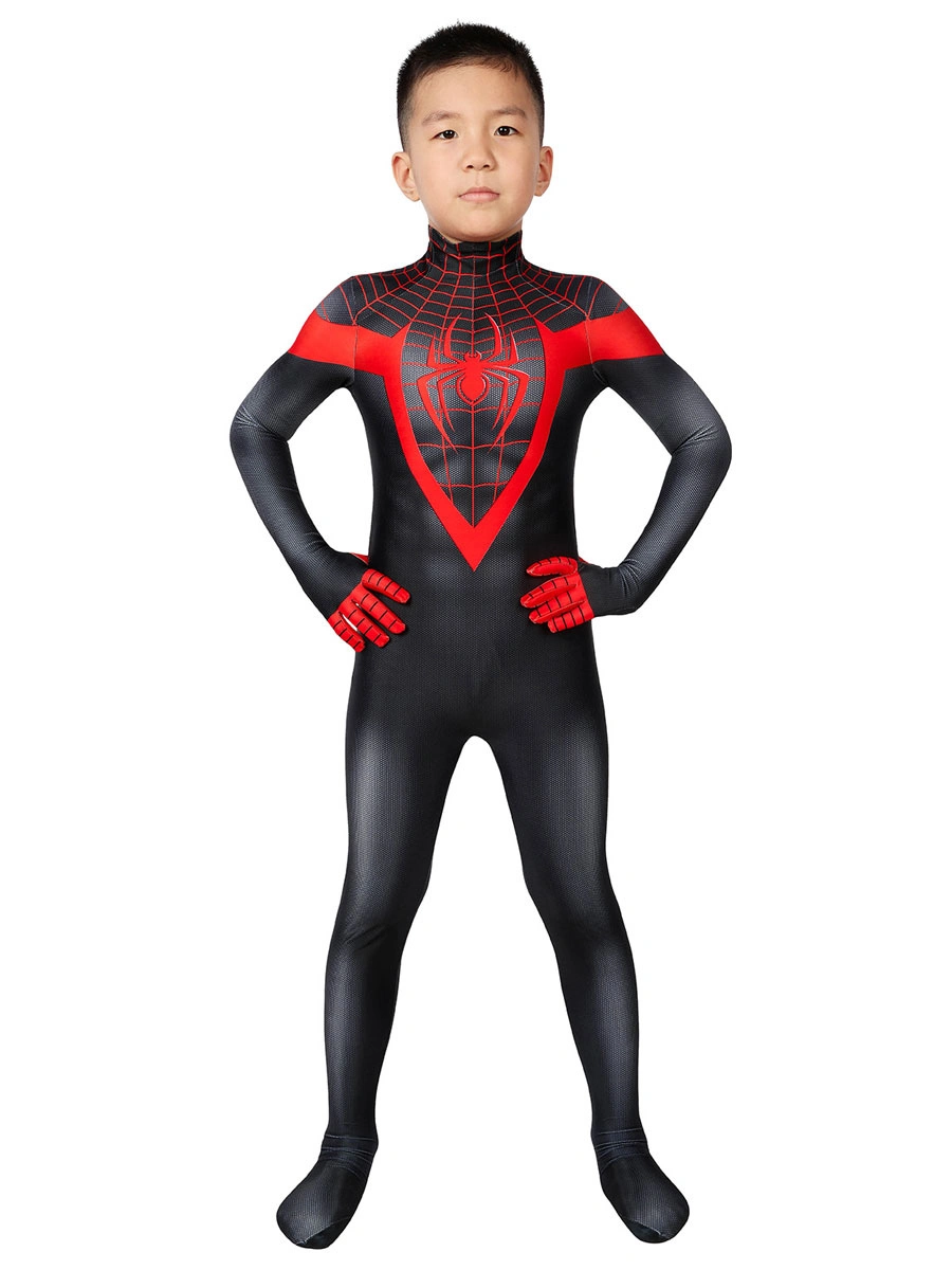 Marvel Comics Kids PS5 2023 Spider Man Miles Morales Zentai Jumpsuit Cosplay Costume 10 Marvel Comics Kids PS5 2023 Spider Man Miles Morales Zentai Jumpsuit Cosplay Costume - Image 8