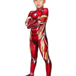 Marvel Comics Marvel Avengers Iron Man Kid Zentai Cosplay Costume Carnival -Halloween Shop 202009041437219049085