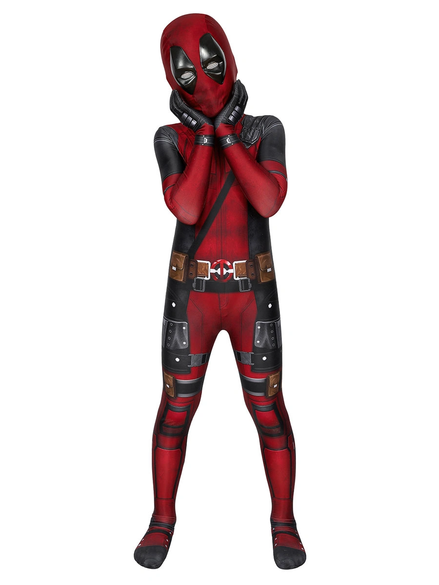 Marvel Comics Deadpool Jumpsuit Kid Zentai Cosplay Costume Carnival Halloween 9 Marvel Comics Deadpool Jumpsuit Kid Zentai Cosplay Costume Carnival Halloween - Image 7