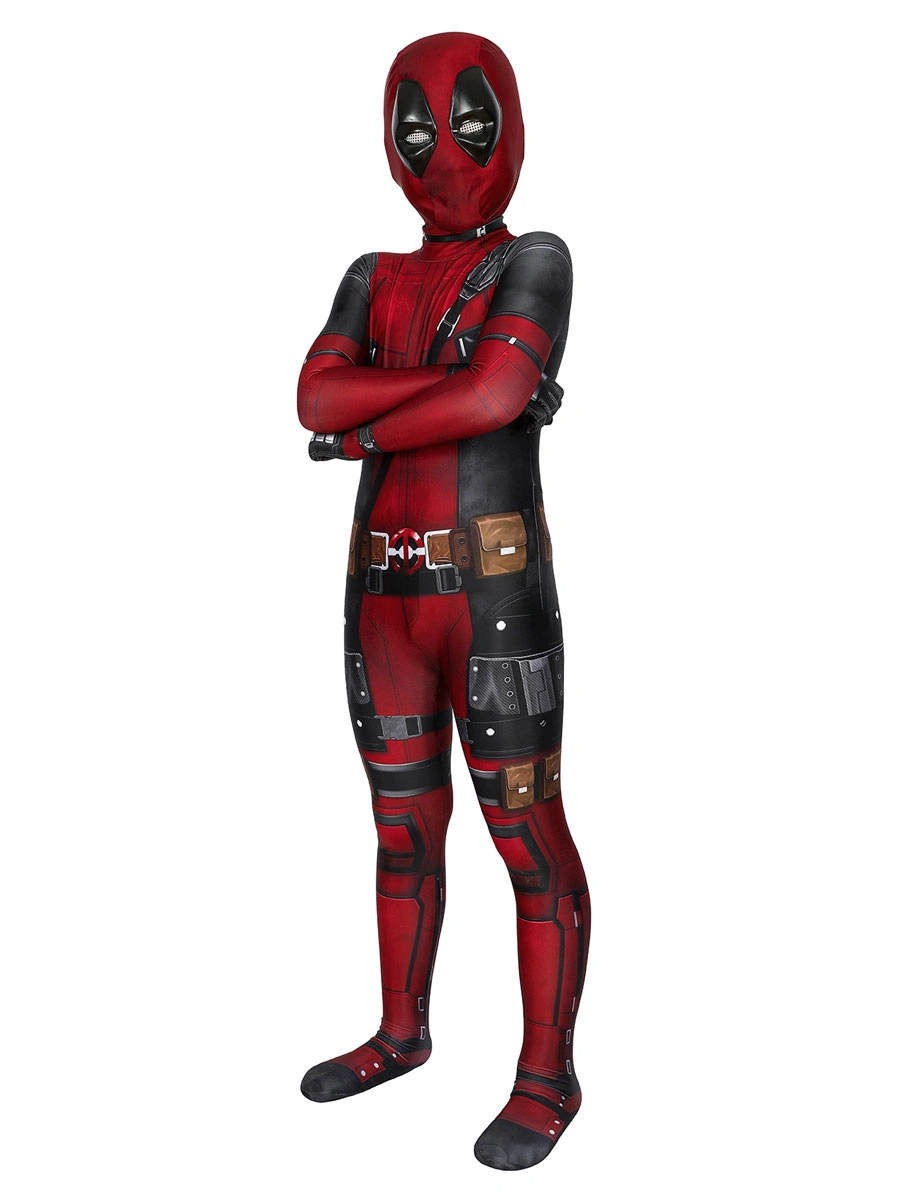 Marvel Comics Deadpool Jumpsuit Kid Zentai Cosplay Costume Carnival Halloween 6 Marvel Comics Deadpool Jumpsuit Kid Zentai Cosplay Costume Carnival Halloween - Image 4