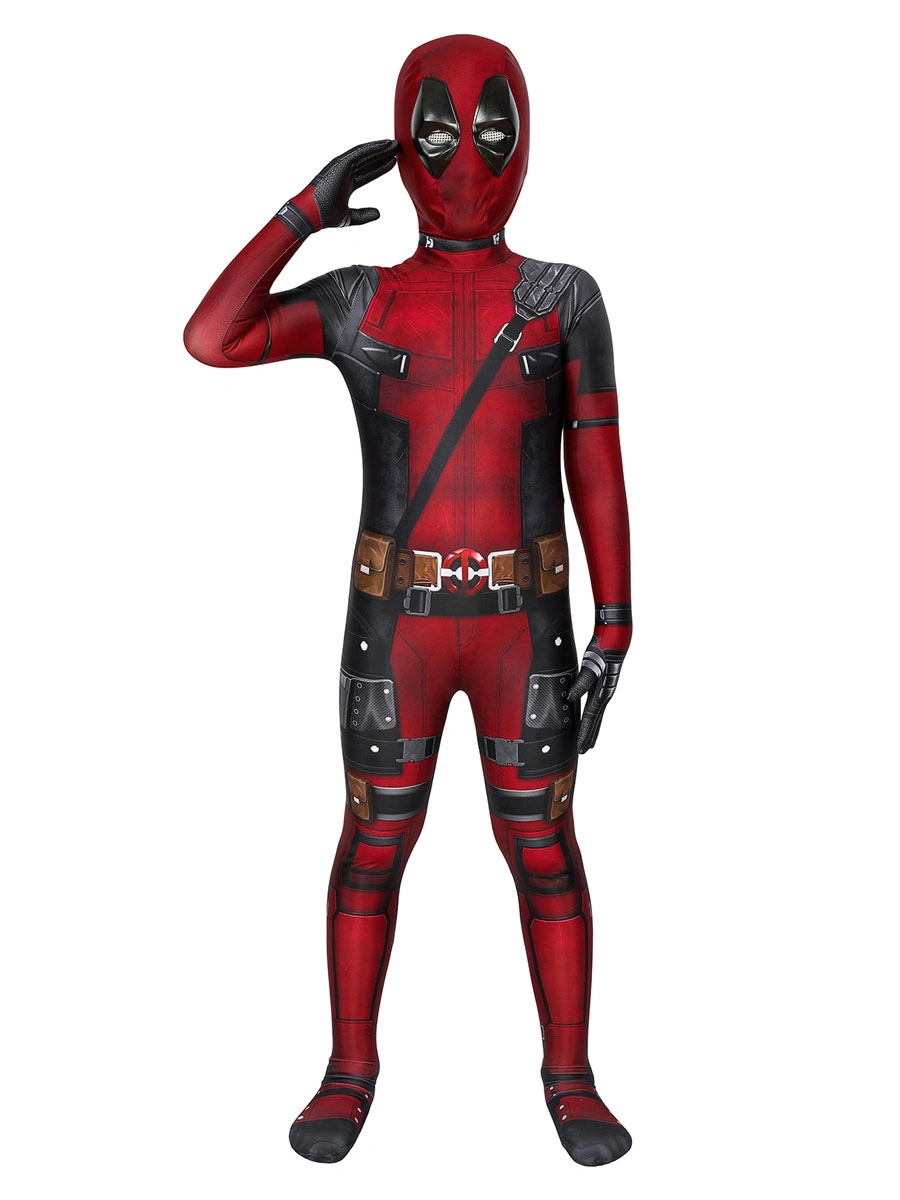 Marvel Comics Deadpool Jumpsuit Kid Zentai Cosplay Costume Carnival Halloween 4 Marvel Comics Deadpool Jumpsuit Kid Zentai Cosplay Costume Carnival Halloween - Image 2