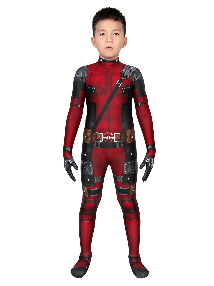 Marvel Comics Deadpool Jumpsuit Kid Zentai Cosplay Costume Carnival Halloween 8 Marvel Comics Deadpool Jumpsuit Kid Zentai Cosplay Costume Carnival Halloween - Image 6