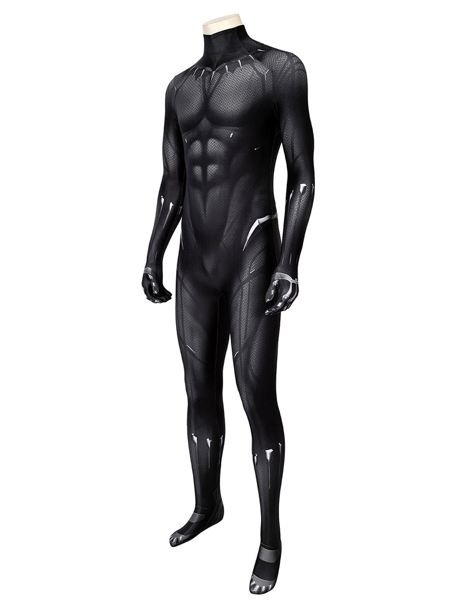Black Panther T'Challa Cosplay Costume Polyester Adults Jumpsuit Marvel Comics Cosplay 6 Black Panther T'Challa Cosplay Costume Polyester Adults Jumpsuit Marvel Comics Cosplay - Image 4