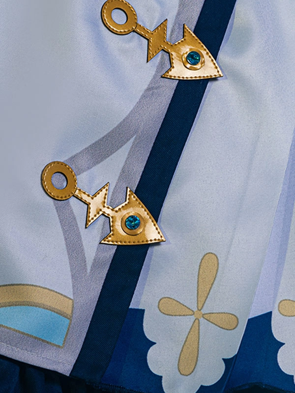 Genshin Impact Barbara Cosplay Costume Warm White Polyester Hat Sash Dress Cosplay Costume Set 6 Genshin Impact Barbara Cosplay Costume Warm White Polyester Hat Sash Dress Cosplay Costume Set - Image 4