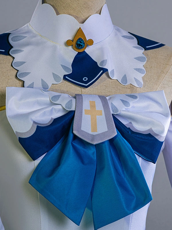 Genshin Impact Barbara Cosplay Costume Warm White Polyester Hat Sash Dress Cosplay Costume Set 7 Genshin Impact Barbara Cosplay Costume Warm White Polyester Hat Sash Dress Cosplay Costume Set - Image 5