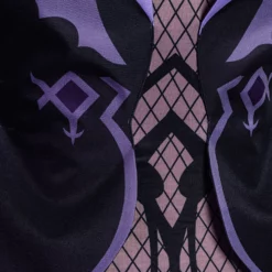 Genshin Impact Fischl Cosplay Costume Polyester Bowknot Eye Patch Dress Stocking Costume Set -Halloween Shop 202011271302390781196