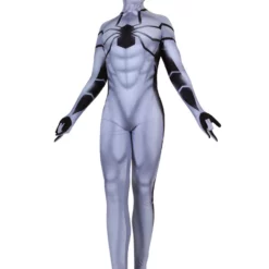 Spiderman The Future Foundation Costume White Lycra Spandex Polyester Fiber Marvel Comics Cosplay Jumpsuit