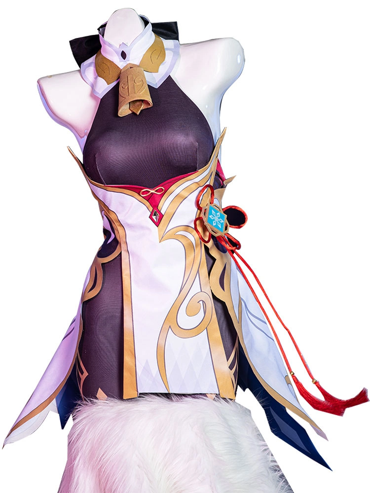 Genshin Impact Ganyu Cosplay Costume Set Polyester Game Cosplay 3 Genshin Impact Ganyu Cosplay Costume Set Polyester Game Cosplay