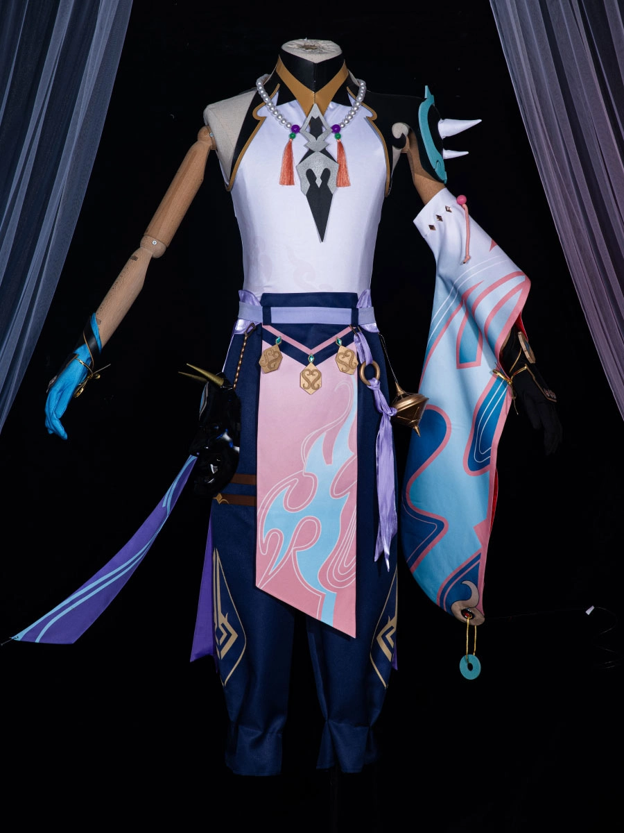 Genshin Impact Xiao Cosplay Costume Full Set Game Cosplay Costume Outfit 4 Genshin Impact Xiao Cosplay Costume Full Set Game Cosplay Costume Outfit - Image 2