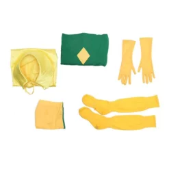 Marvel Cosplay Avengers Vision Cosplay Costume Green Jumpsuit Yellow Cape TV Drama Cosplay Costume Full Set -Halloween Shop 202104221514046526147