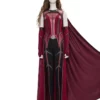 Wanda Vision Scarlet Witch Cosplay Costume Burgundy Polyester Marvel TV Drama Cosplay Costume Full Set 2 Wanda Vision Scarlet Witch Cosplay Costume Burgundy Polyester Marvel TV Drama Cosplay Costume Full Set -Halloween Shop 202104301007528779679