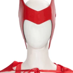 Marvel Wanda Vision Scarlet Witch Wanda Django Maximoff Cosplay Costume Red Spandex Personalized Jumpsuit Marvel Cospaly Costume Full Set -Halloween Shop 202105311503569361519