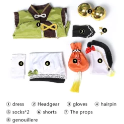 Genshin Impact Yao Yao Cosplay Costume Full Set Mihoyo Game Cosplay Costume -Halloween Shop 202106111418300329395