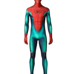 Spider Man Miles Morales Red Full Body Catsuits Zentai Lycra Spandex Marvel Cosplay Costume