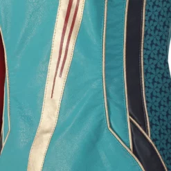 Ms. Marvel Cosplay Costume Cyan Film Polyester Scarf Pants Set PU Leather Marvel Cosplay Costume Full Set -Halloween Shop 2021072914493338744