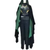 Loki Cosplay Costume For Women Black Polyester Cloak Pants Set Faux Leather Marvel Comics Costume Full Set -Halloween Shop 202108161806228568997
