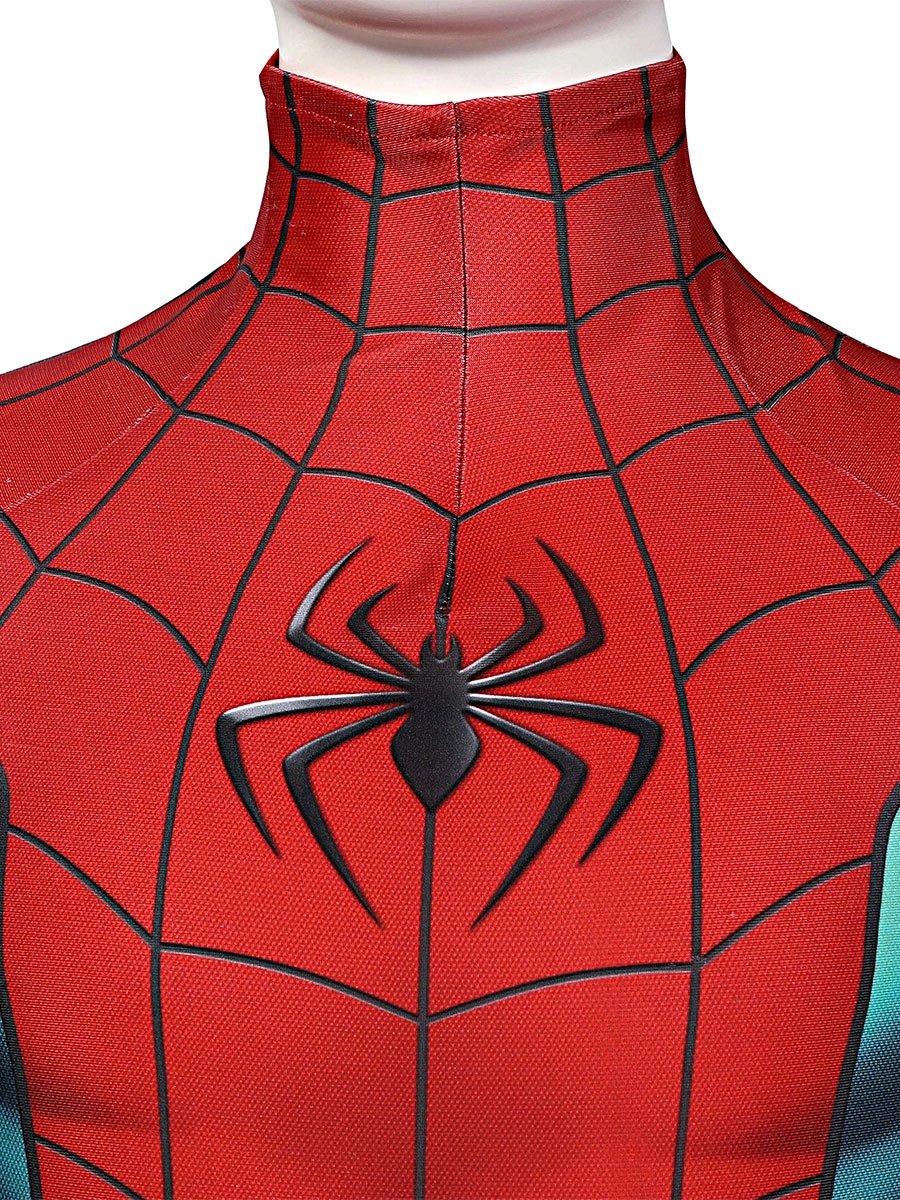 Spiderman Cosplay Jumpsuit For Kids Green Red Lycra Spandex Jumpsuit Marvel Film Cosplay Costume 11 Spiderman Cosplay Jumpsuit For Kids Green Red Lycra Spandex Jumpsuit Marvel Film Cosplay Costume - Image 9