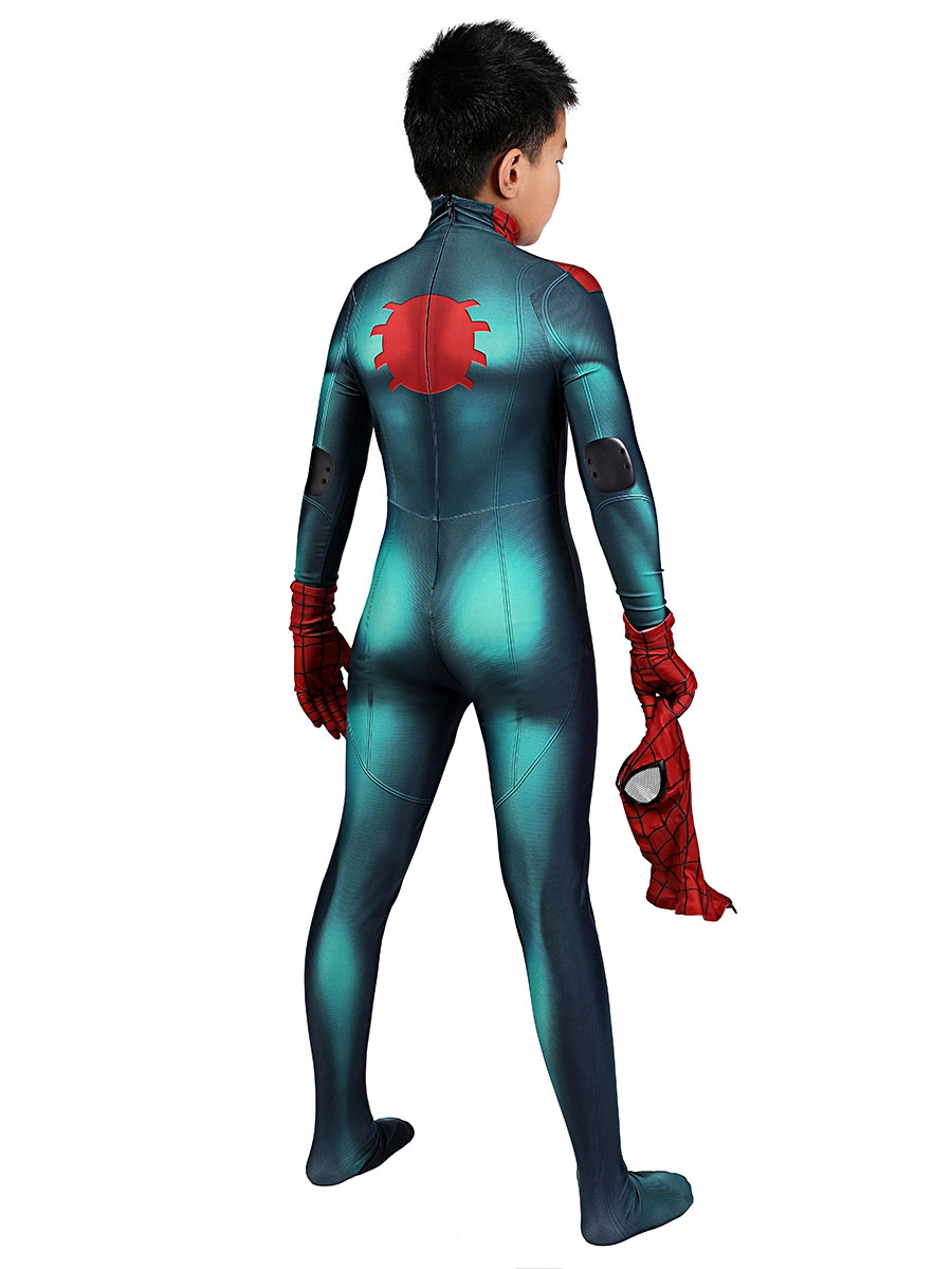 Spiderman Cosplay Jumpsuit For Kids Green Red Lycra Spandex Jumpsuit Marvel Film Cosplay Costume 6 Spiderman Cosplay Jumpsuit For Kids Green Red Lycra Spandex Jumpsuit Marvel Film Cosplay Costume - Image 4