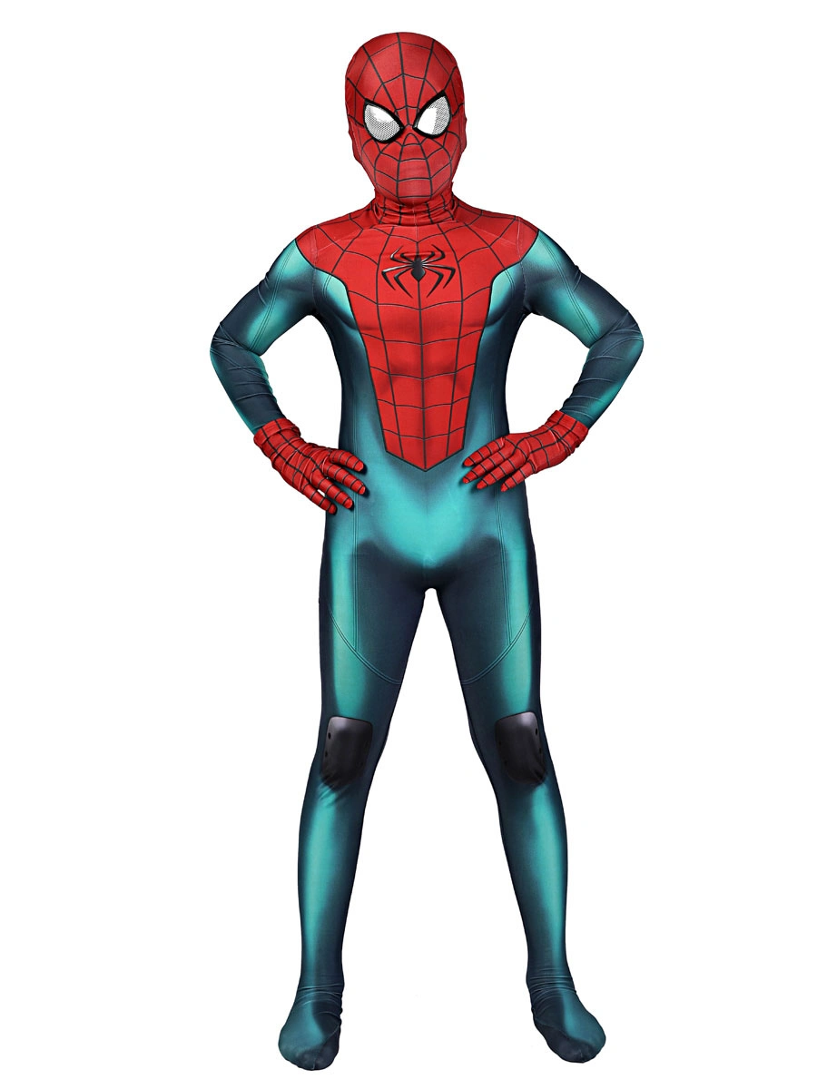 Spiderman Cosplay Jumpsuit For Kids Green Red Lycra Spandex Jumpsuit Marvel Film Cosplay Costume 4 Spiderman Cosplay Jumpsuit For Kids Green Red Lycra Spandex Jumpsuit Marvel Film Cosplay Costume - Image 2
