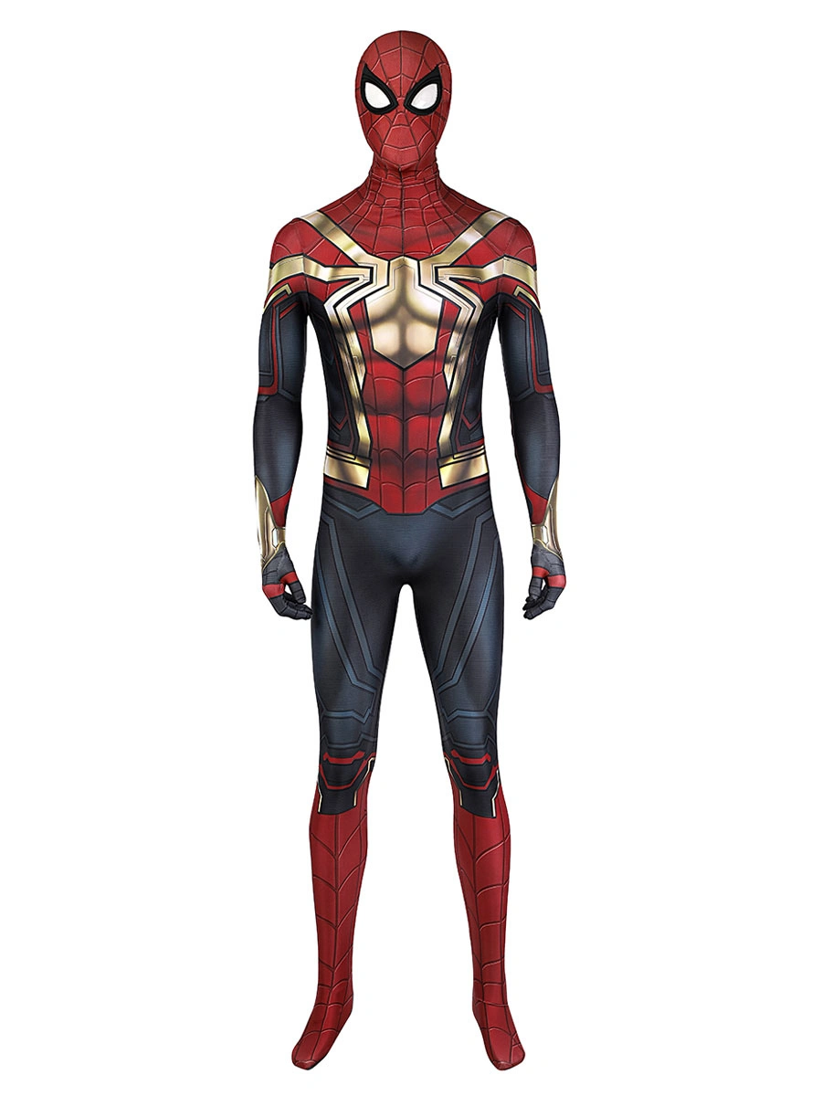 Spiderman No Way Home Cosplay Jumpsuit Red Lycra Spandex Jumpsuit Marvel Film Cosplay Costume 3 Spiderman No Way Home Cosplay Jumpsuit Red Lycra Spandex Jumpsuit Marvel Film Cosplay Costume