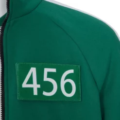 Squid Game Round Six Cosplay Costume 3-Piece Set Green Gym Clothing Cotton Costume Full Set -Halloween Shop 202111291533257449137