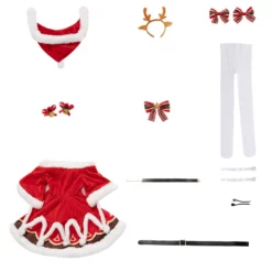 Genshin Impact Barbara Christmas Girl Cosplay Costume Mihoyo Game Cosplay Costume Full Set -Halloween Shop 20211227180545827715