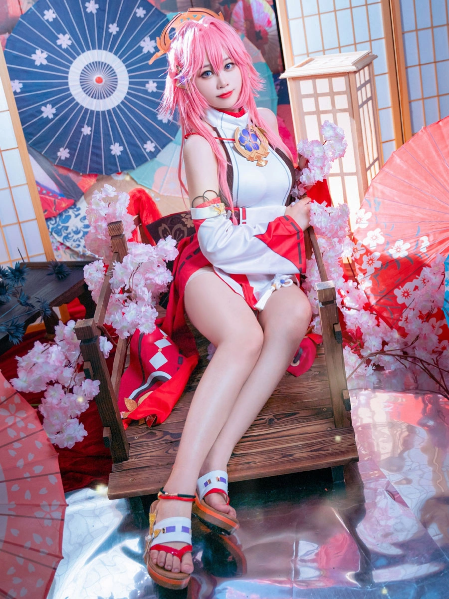 Genshin Impact Yae Miko Cosplay Costume Full Set Mihoyo Game Cosplay Costume 4 Genshin Impact Yae Miko Cosplay Costume Full Set Mihoyo Game Cosplay Costume - Image 2