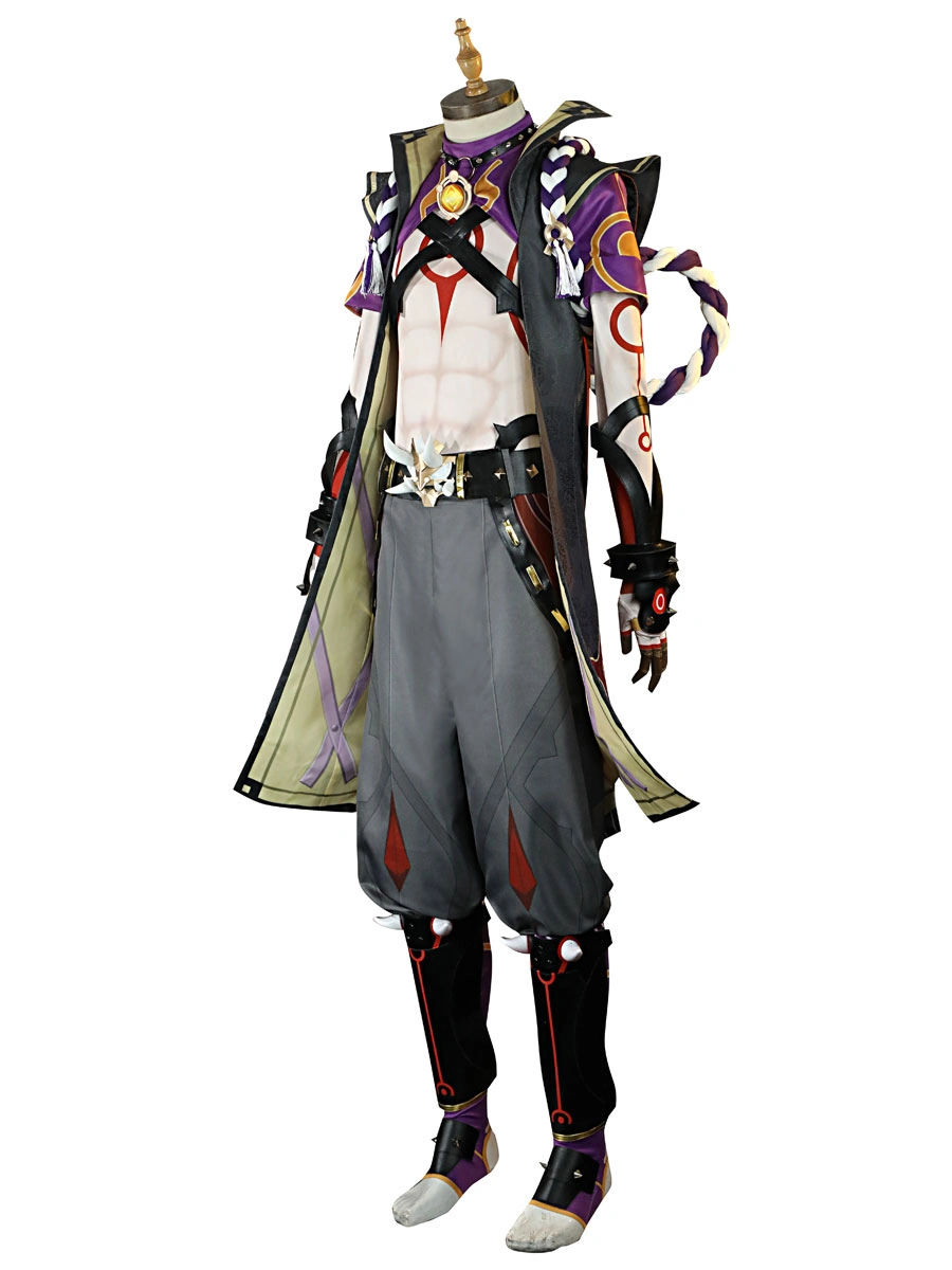 Genshin Impact Arataki Itto Cosplay Costume Mihoyo Game Cosplay Costume Full Set 4 Genshin Impact Arataki Itto Cosplay Costume Mihoyo Game Cosplay Costume Full Set - Image 2