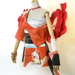 Genshin Impact Yoimiya Cosplay Red Mihoyo Game Cosplay Costume Full Set -Halloween Shop 202112291146412631347