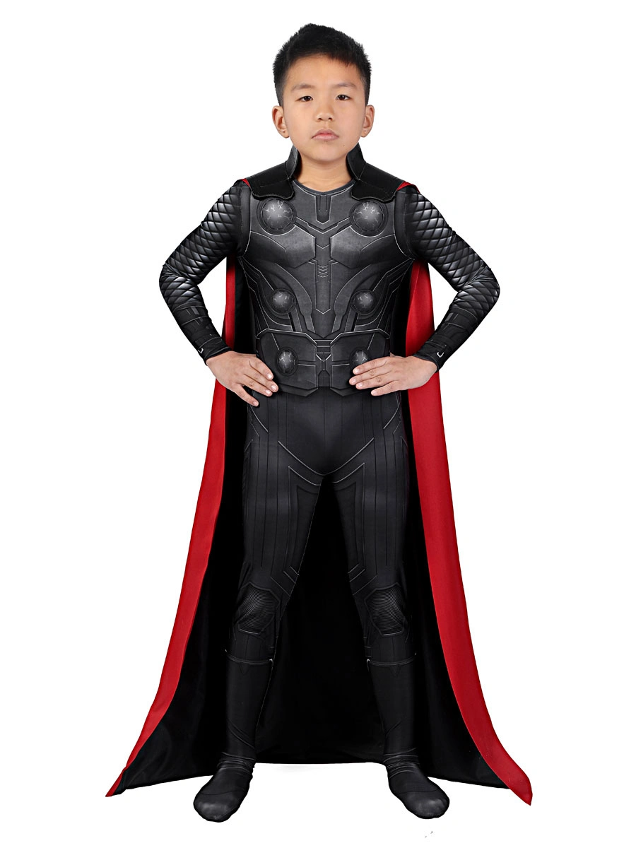 Thor Cosplay Costume For Kids Black Lycra Spandex Full Body Tights Skinny Superhero Costumes Jumpsuit 5 Thor Cosplay Costume For Kids Black Lycra Spandex Full Body Tights Skinny Superhero Costumes Jumpsuit - Image 3