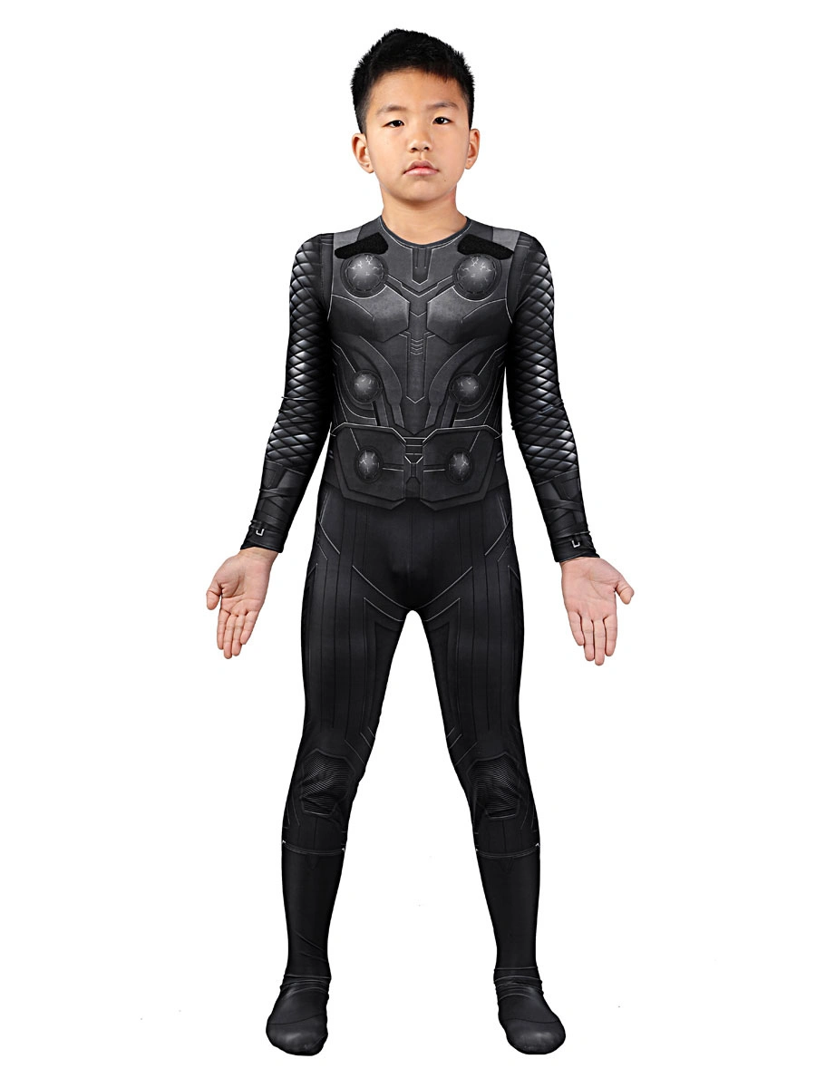 Thor Cosplay Costume For Kids Black Lycra Spandex Full Body Tights Skinny Superhero Costumes Jumpsuit 8 Thor Cosplay Costume For Kids Black Lycra Spandex Full Body Tights Skinny Superhero Costumes Jumpsuit - Image 6
