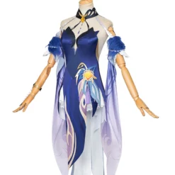 Genshin Impact Ningguang Blue Cosplay Costume Full Set Game Cosplay Costume -Halloween Shop 20220119131635479294