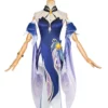 Genshin Impact Ningguang Blue Cosplay Costume Full Set Game Cosplay Costume -Halloween Shop 202201191316360892984