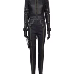 Black Widow Yelena Belova Cosplay Costume 6-Piece Set Black Polyester Fiber Marvel Comics Cosplay Costume Full Set