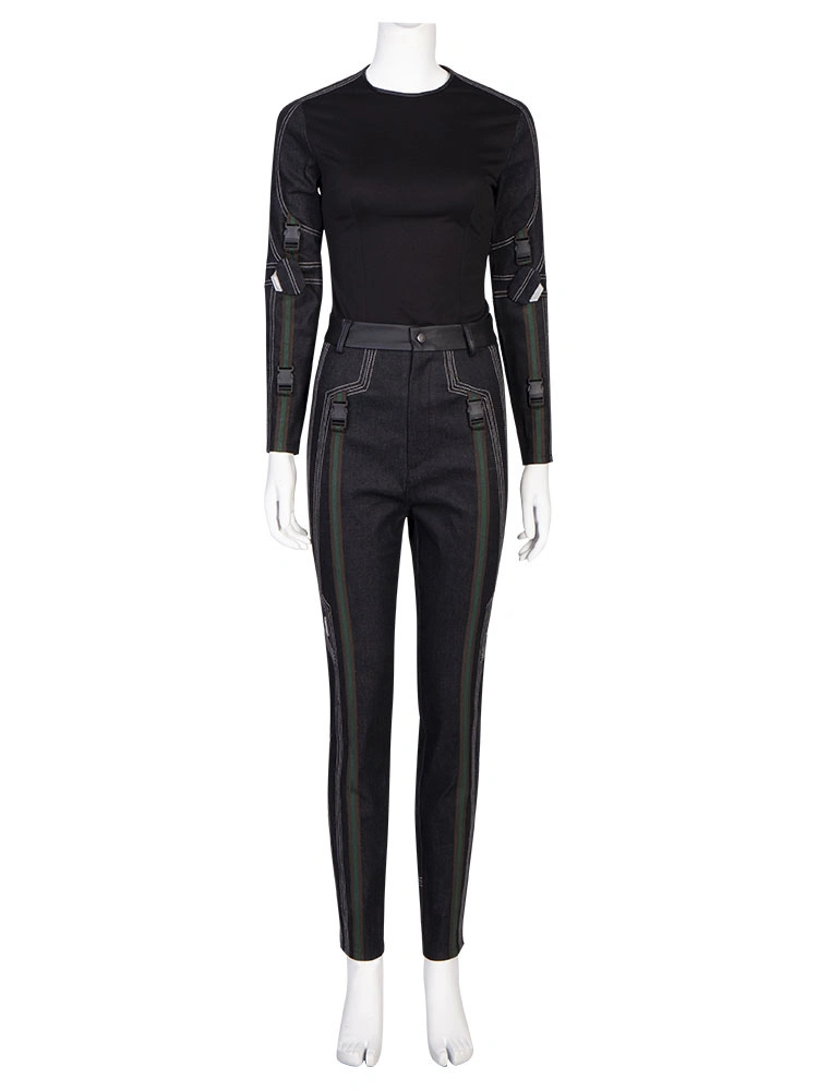 Black Widow Yelena Belova Cosplay Costume 6-Piece Set Black Polyester Fiber Marvel Comics Cosplay Costume Full Set 5 Black Widow Yelena Belova Cosplay Costume 6-Piece Set Black Polyester Fiber Marvel Comics Cosplay Costume Full Set - Image 3