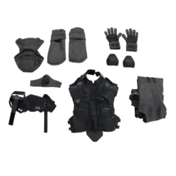 Dune Cosplay Costume Black Polyester Jumpsuit 7-Piece Set Drama Cosplay Costume Full Set -Halloween Shop 202201251547552235373