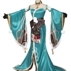 Game Genshin Impact Ms. Hina Cosplay Polyester Headwear Bright Silk Chiffon Polyester Fiber Girl's Costume Set -Halloween Shop 202203301349450026455
