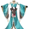 Game Genshin Impact Ms. Hina Cosplay Polyester Headwear Bright Silk Chiffon Polyester Fiber Girl's Costume Set -Halloween Shop 202203301349456232017