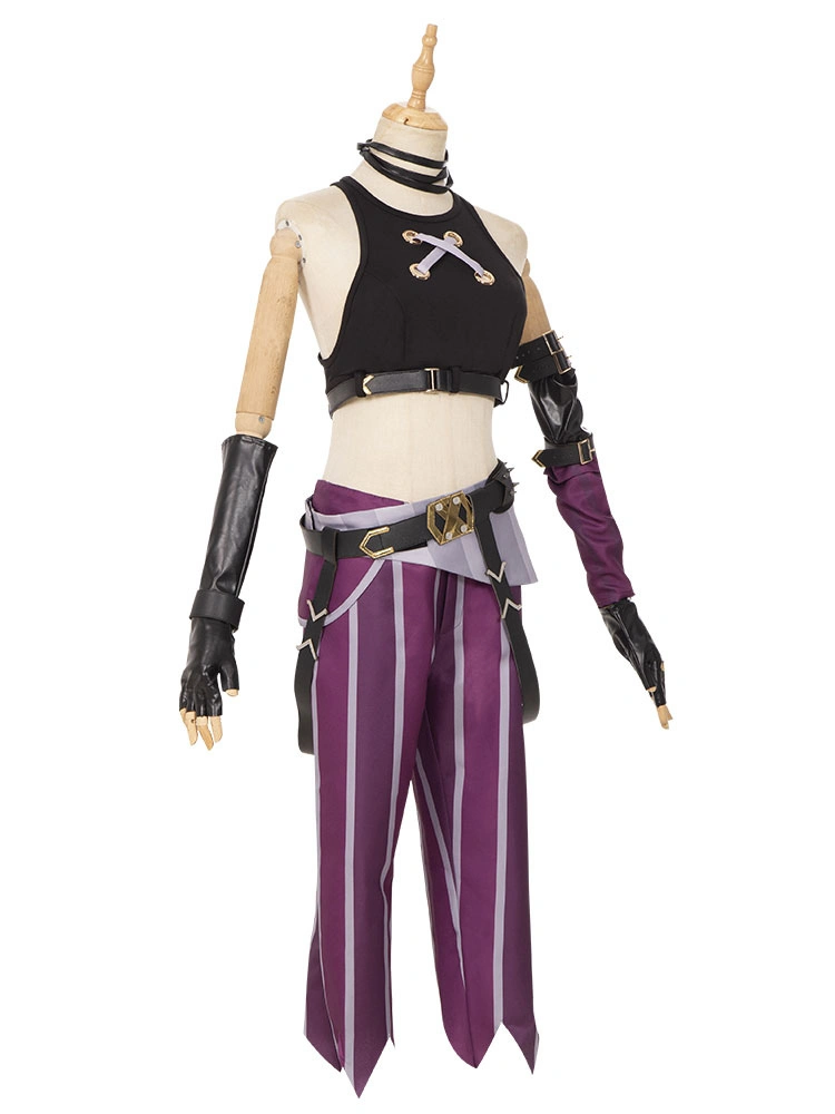 Game League Of Legends Arcane Jinx PU Leather Tank Crop Top And Shorts Uniform Outfits Halloween Carnival Suit Cosplay Costume 4 Game League Of Legends Arcane Jinx PU Leather Tank Crop Top And Shorts Uniform Outfits Halloween Carnival Suit Cosplay Costume - Image 2